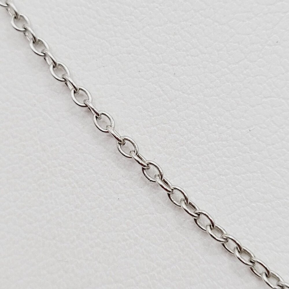 Vintage Beau Sterling Silver Delicate Heart Pendant Necklace on 24" Chain 3.36gr - Picture 3 of 6